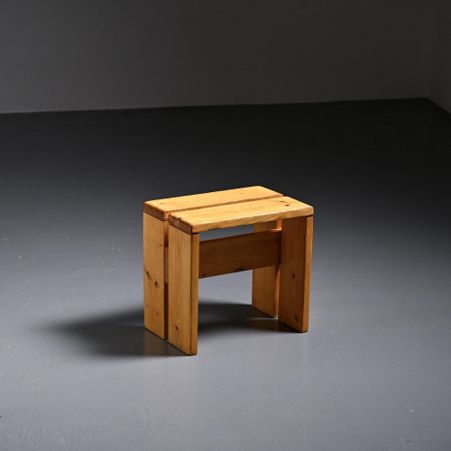 Tabouret en pin massif, Les Arcs
