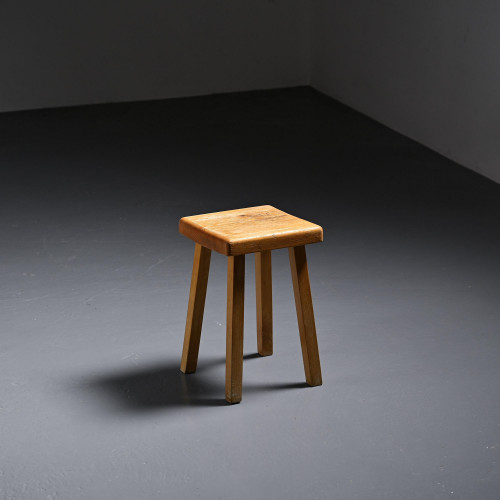 Tabouret vintage par Charlotte Perriand, Les Arcs, France
