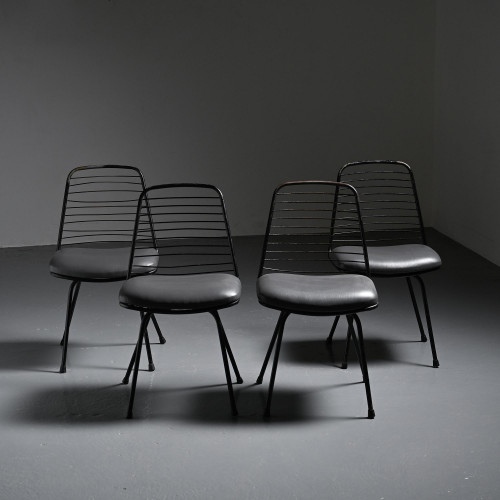 Suite de quatre chaises par Jean-Louis Bonnant, circa 1955