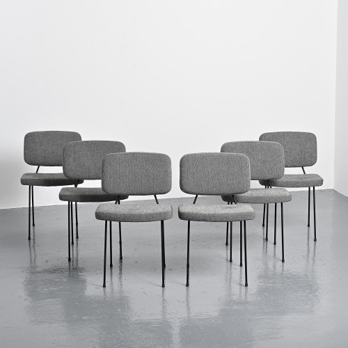 Suite de 6 chaises F0907 Moulin par Pierre Paulin, Artifort circa 2000