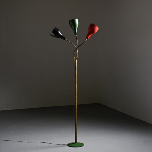 Lampadaire orientable par Giuseppe Ostuni, O'Luce circa 1950