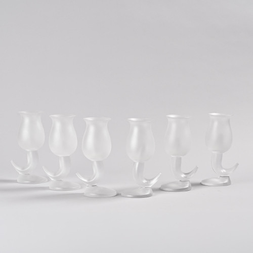Set of 6 "Fish" Goblets by Frank Gehry for Swid Powell, 1990