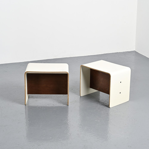 Pierre Guariche, Pair of  Bedside Tables for la Plagne, circa 1968
