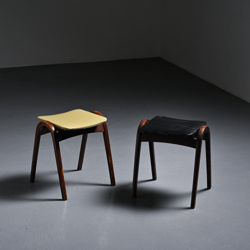 Pair of stools by Isamu Kenmochi for Akita Mokko, Japan circa 1960