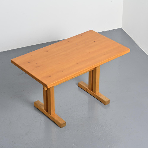 Pine Dining Table, Les Arcs, circa 1970