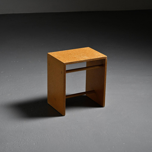 Tabouret en aggloméré par Max Bill, Ulm, vers 1962