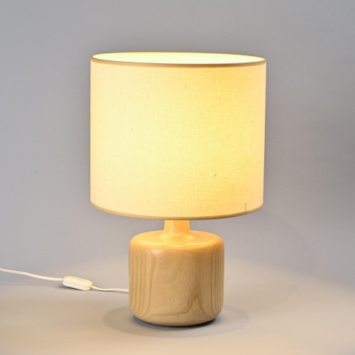 Lampe de table en orme massif, France, vers 1970