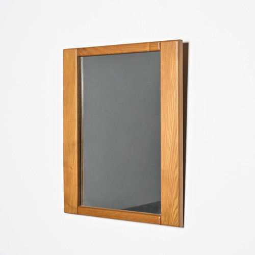 Elm Mirror by Maison Regain, France, circa 1970