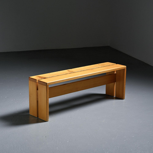 Banc en pin massif, Les Arcs, circa 1973