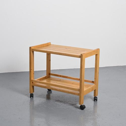 Desserte à roulettes attribuée à Bernard Taillefer, circa 1970