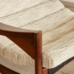 A pair of model P40 Iroco chairs with footstools by Franco Bettonica (1927 - 1999)