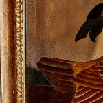 A Chinese Export reverse painted mirror
