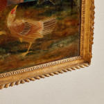 A Chinese Export reverse painted mirror