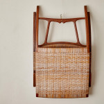 An early JH512 oak and rattan folding chair by Hans Wegner (1914 - 2007)