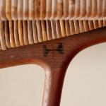 An early JH512 oak and rattan folding chair by Hans Wegner (1914 - 2007)