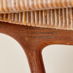 An early JH512 oak and rattan folding chair by Hans Wegner (1914 - 2007)