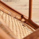 An early JH512 oak and rattan folding chair by Hans Wegner (1914 - 2007)