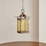 An Arts & Crafts copper plated lantern