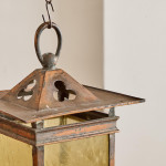 An Arts & Crafts copper plated lantern