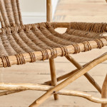 An unusual willow and wicker armchair