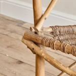 An unusual willow and wicker armchair
