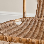 An unusual willow and wicker armchair