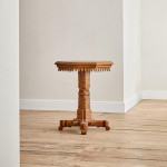 A Victorian oak Gothic Revival octagonal occasional table