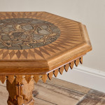 A Victorian oak Gothic Revival octagonal occasional table