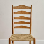 An ash ladderback chair designed by Ernest Gimson (1864 - 1919) and made by Edward Gardiner (1903 - 1958)