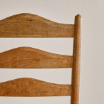 An ash ladderback chair designed by Ernest Gimson (1864 - 1919) and made by Edward Gardiner (1903 - 1958)