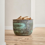 A large verdigris copper