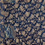 An Edo period midnight blue silk Kesa Robe