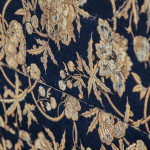 An Edo period midnight blue silk Kesa Robe