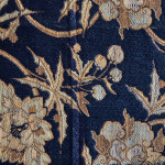 An Edo period midnight blue silk Kesa Robe