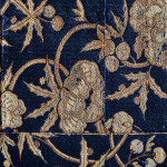 An Edo period midnight blue silk Kesa Robe