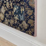 An Edo period midnight blue silk Kesa Robe