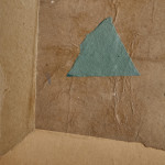 "Mountain Lake with Boats' - collaged paper by Francis Davison (1919 - 1984)