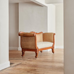 A fine Regency Amboyna sofa in the manner of George Bullock (1777 - 1818)