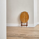 A Victorian walnut folding bobbin table