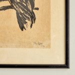 'Parrots' - a woodblock print by Poul Rytter (1895 - 1965)