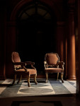 An exceptional pair of William IV giltwood elbow chairs attributed to Gillows