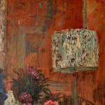 "Rose Still Life" - Oil on board by Lionel Bulmer (1919 - 1992)
