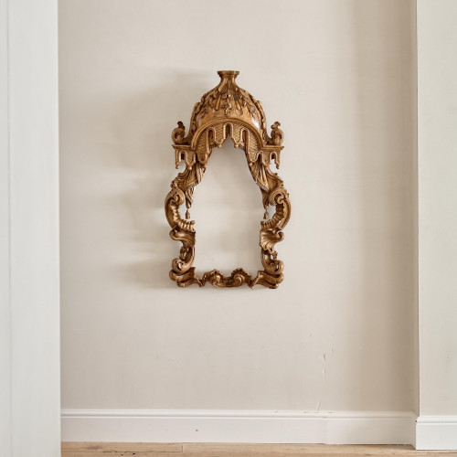 A finely carved Portuguese rococo beechwood frame