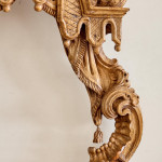 A finely carved Portuguese rococo beechwood frame