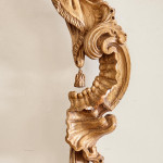 A finely carved Portuguese rococo beechwood frame