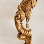 A finely carved Portuguese rococo beechwood frame