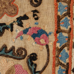 A large mounted silk Bukhara Suzani