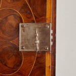 A fine William and Mary olivewood oyster veneered cabinet on stand