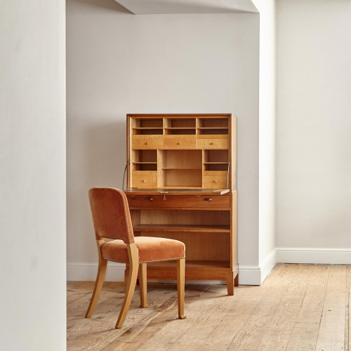 An Arts & Crafts walnut secretaire by Edward Barnsley (1900 - 1987)