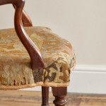 A George III Hepplewhite period mahogany elbow chair